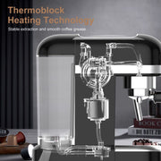 1350W 20-Bar Espresso Machine, 1.4L Water Tank, Thermo Block System – Amazon Sales Prohibited