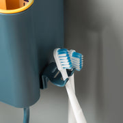 Wall-Mounted Toothbrush Rack with Cup Holder Set