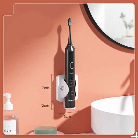 Wall-Mounted Bathroom Rack for Electric Toothbrush, Leak-Proof Drain