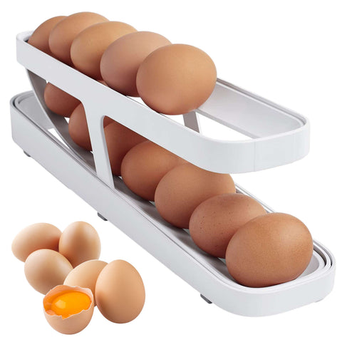 Roll-Down Egg Rack: Neat Storage Solution