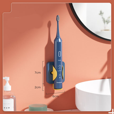 Wall-Mounted Bathroom Rack for Electric Toothbrush, Leak-Proof Drain