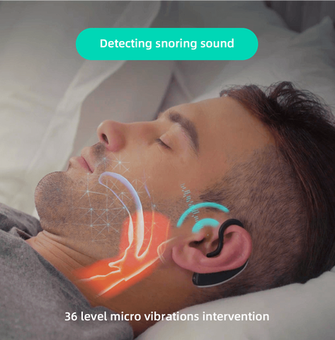 SnoreGuard: 24-Hour Bluetooth Anti-Snoring Earset for Restful Sleep